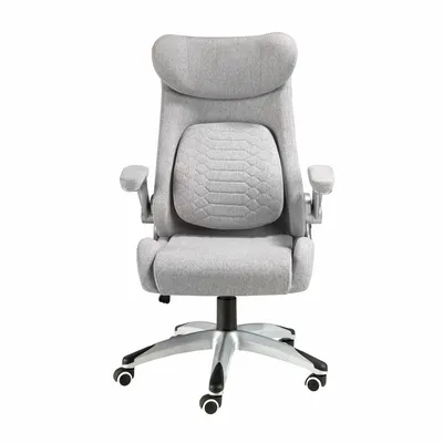 Chaises - Fauteuil de bureau pivotant en tissu gris - ANGEL CERDÁ