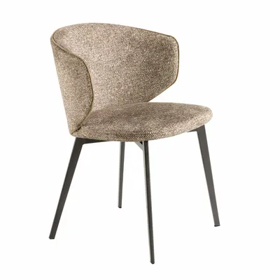 Chairs - Brown marbled fabric chair - ANGEL CERDÁ