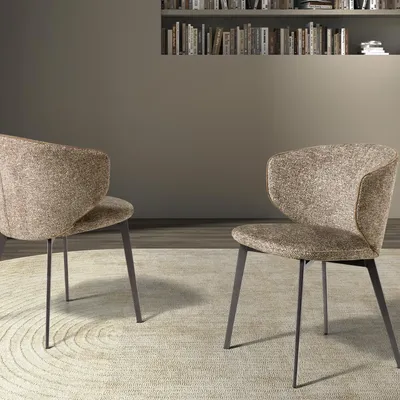 Chairs - Brown marbled fabric chair - ANGEL CERDÁ