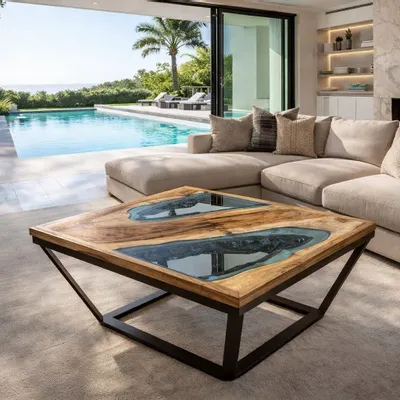 Unique pieces - Coffee table\" The Two Lakes\ " - HERON DESIGN