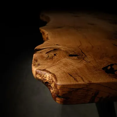 Dining Tables - Desert Storm - single slab oak table. - TRWOO BY LUMBERLINK