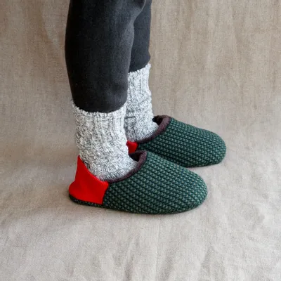 Socks - JAPAN MADE Reversible room shoes / Waffle Knit × Micro Boa - MERIPPA