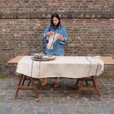 Table cloths - ANDROS Pièces de lin and napkins - LIBECO HOME