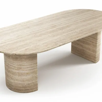 Dining Tables - Refleko - Dining Tables - Classic Travertine - 180X100X75 cm - STONE VALLEY
