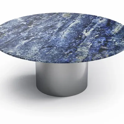 Dining Tables - Ocel - Dining Tables - Granite Blue Bahia - 120X120X75 cm - STONE VALLEY