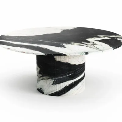 Dining Tables - Ocel - Dining Tables - Panda Marble - 180X180X75 cm - STONE VALLEY