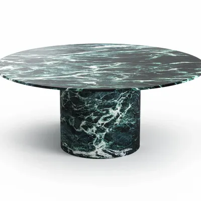 Dining Tables - Ocel - Dining Tables - Verde Alpi Marble - 180X180X75 cm - STONE VALLEY