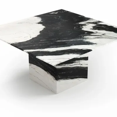 Tables Salle à Manger - Carrera - Tables à manger - Marbre Panda - 100X100X75 cm - STONE VALLEY