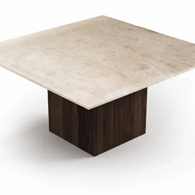 Dining Tables - Carrera - Dining Tables - Crema Marble - 150X150X75 cm - STONE VALLEY