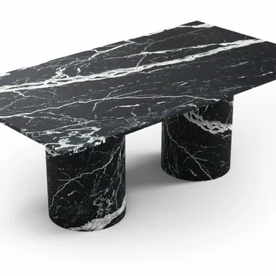 Dining Tables - Jaspura - Dining Tables - Nero Maquina Marble - 180X90X75 cm - STONE VALLEY