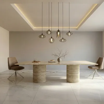 Dining Tables - Jaspura - Dining Tables - Classic Travertine - 200X100X75 cm - STONE VALLEY