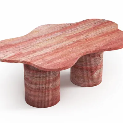 Tables basses - Nunoca - Tables basses - Travertin Rouge - 110X70X40 cm - STONE VALLEY