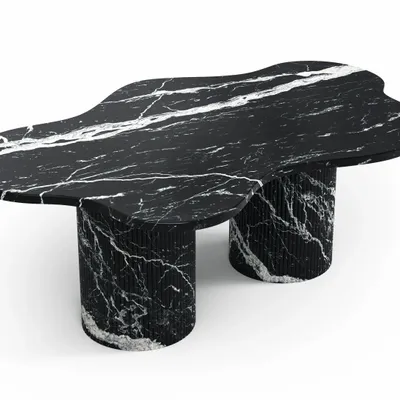 Coffee tables - Nunoca - Coffee Tables - Nero Maquina Marble - 130X80X40 cm - STONE VALLEY
