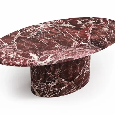 Coffee tables - Valleyra - Coffee tables - Rosso Levano marble - 120X70X40 cm - STONE VALLEY