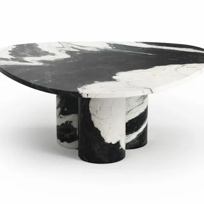 Coffee tables - Rivage - Coffee Tables - Panda Marble - 100X100X40 cm - STONE VALLEY