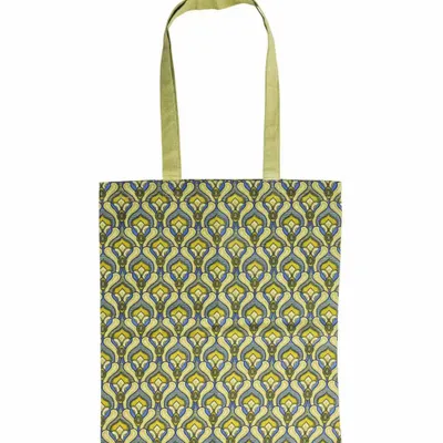 Sacs et cabas - Sac en tissu et trousse de toilette BLOSSOM CHARM, GREEN TULIP & LEAFY - TRANQUILLO