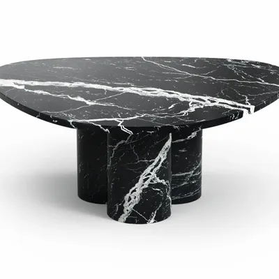 Coffee tables - Rivage - Coffee Tables - Nero Maquina Marble - 100X100X40 cm - STONE VALLEY