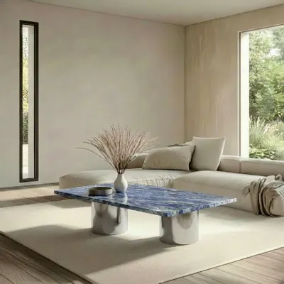 Tables basses - Jaspura - Tables basses - Granit Blue Bahia - 100X50X40 cm - STONE VALLEY