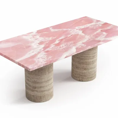 Tables basses - Jaspura - Tables basses - Onyx Rose - 100X50X40 cm - STONE VALLEY
