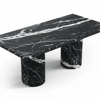 Coffee tables - Jaspura - Coffee Tables - Nero Maquina Marble - 120X60X40 cm - STONE VALLEY