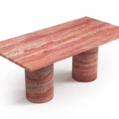 Tables basses - Jaspura - Tables basses - Travertin Rouge - 120X60X40 cm - STONE VALLEY