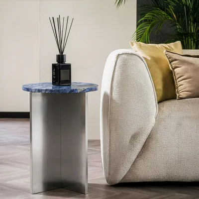 Other tables - Ocel - Other tables - Granit Blue Bahia - 45X45X55 cm - STONE VALLEY