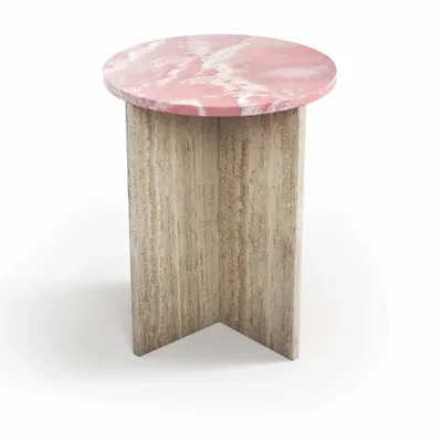 Other tables - Ocel - Other tables - Onyx Rose - 45X45X55 cm - STONE VALLEY