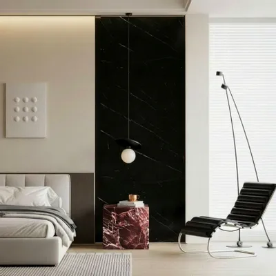 Lawn tables - Gema - Other tables - Rosso Levano marble - 45X45X43 cm - STONE VALLEY