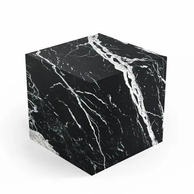 Night tables - Gema - Other tables - Nero Maquina marble - 45X45X43 cm - STONE VALLEY