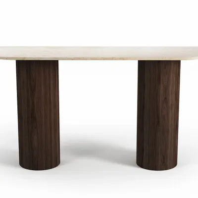 Consoles - Ombrure - Table console - Marbre Crema - 160X40X85 cm - STONE VALLEY