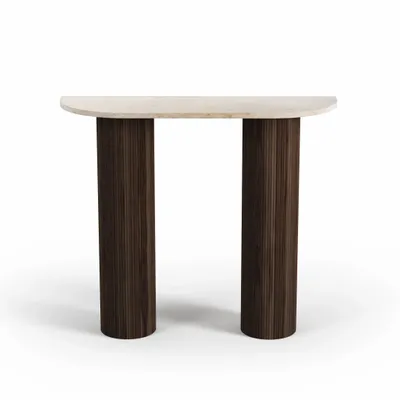Consoles - Ombrure mini - Table console - Marbre Crema - 100X30X85 cm - STONE VALLEY