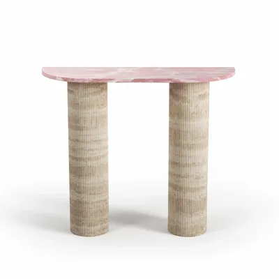 Console table - Ombre mini - Console table - Pink Onyx - 100X30X85 cm - STONE VALLEY