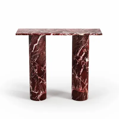Consoles - Ombrure mini - Table console - Marbre Rosso Levano - 100X30X85 cm - STONE VALLEY
