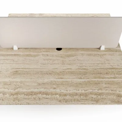 Office furniture and storage - Escalerion - offices - Classic Travertine - 140X140X75 cm - STONE VALLEY