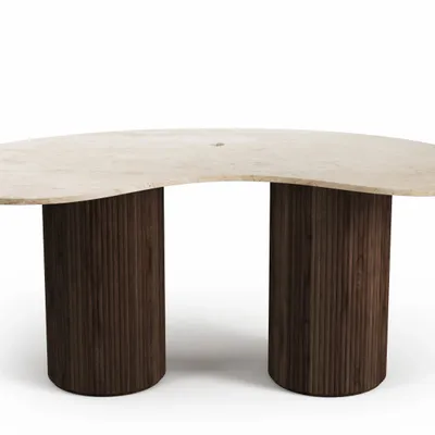 Office furniture and storage - Aerolithite - offices - Crema Marble - 180X100X75 cm - STONE VALLEY