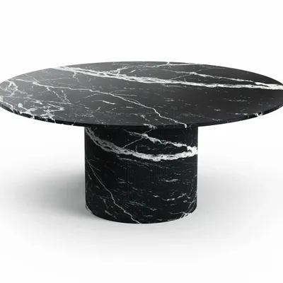 Dining Tables - Ocel - Dining Tables - Nero Maquina Marble - 180X180X75 cm - STONE VALLEY