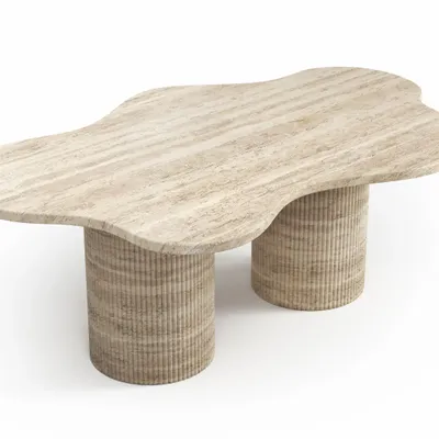 Tables basses - Nunoca - Tables basses - Travertin Classique - 130X80X40 cm - STONE VALLEY