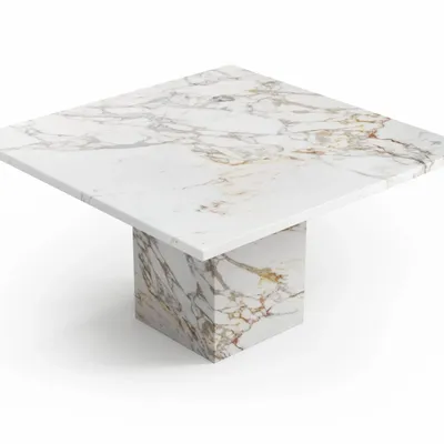 Tables basses - Carrera - Tables basses - Marbre Calacatta Oro - 70X70X40 cm - STONE VALLEY