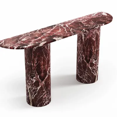 Consoles - Ombrure - Table console - Marbre Rosso Levano - 160X40X85 cm - STONE VALLEY