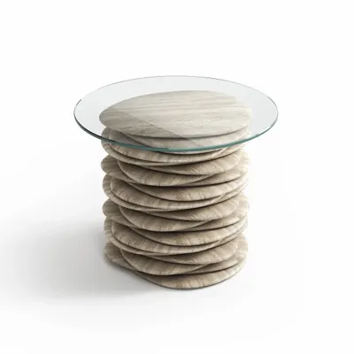 Other tables - Stonissime - Other tables - Glass - 50X50X44 cm - STONE VALLEY