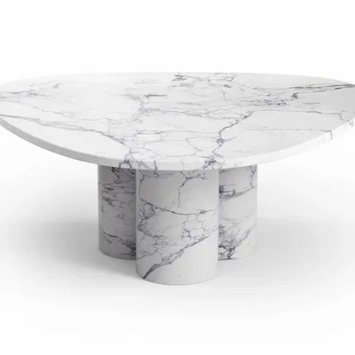 Coffee tables - Rivage - Coffee Tables - Statuario Michelangelo Carrara Marble - 80X80X40 cm - STONE VALLEY