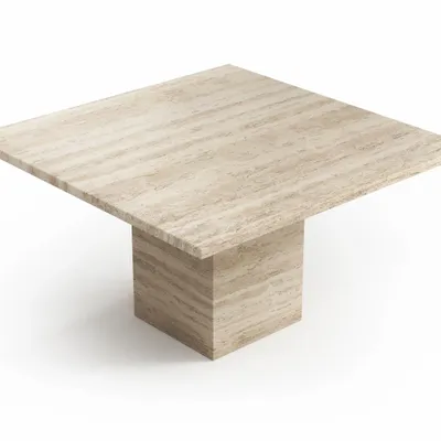 Tables basses - Carrera - Tables basses - Travertin Classique - 90X90X40 cm - STONE VALLEY