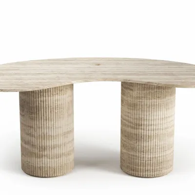 Mobilier et rangements pour bureau - Aérolithite - bureaux - Travertin Classique - 180X100X75 cm - STONE VALLEY