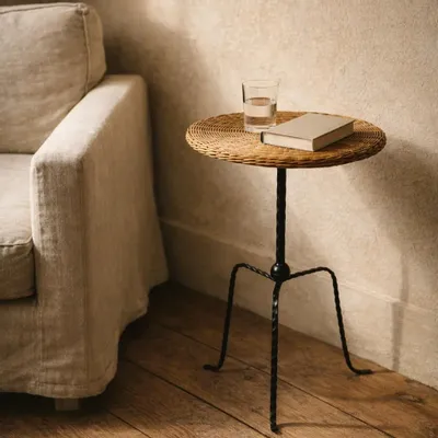 Coffee tables - Tressé Wrought Iron Side Table - LO-FI HOUSE