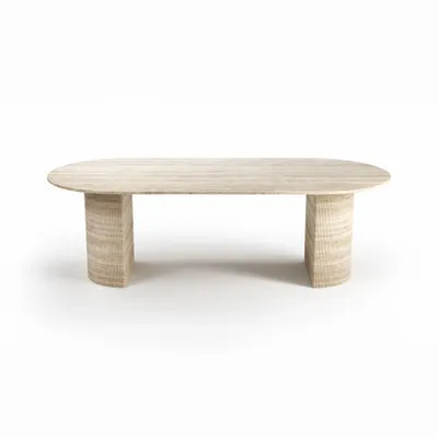 Dining Tables - Refleko - Dining Tables - Classic Travertine - 200X100X75 cm - STONE VALLEY