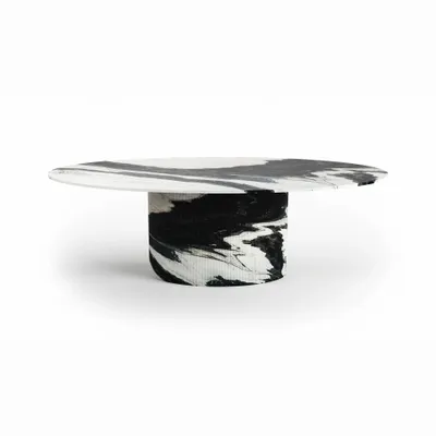 Dining Tables - Valleyra - Dining Tables - Panda Marble - 180X100X75 cm - STONE VALLEY