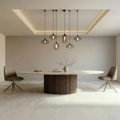 Dining Tables - Valleyra - Dining Tables - Crema Marble - 200X100X75 cm - STONE VALLEY