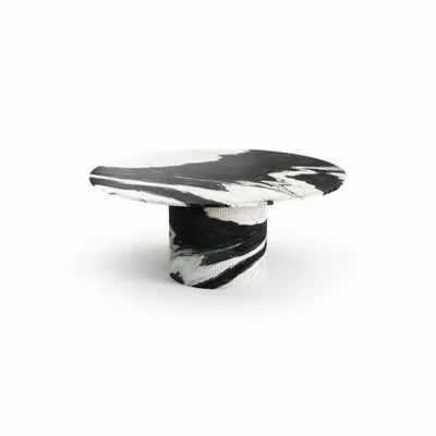 Dining Tables - Ocel - Dining Tables - Panda Marble - 120X120X75 cm - STONE VALLEY