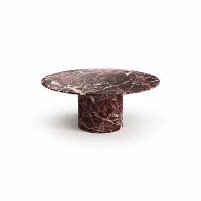 Dining Tables - Ocel - Dining Tables - Rosso Levano Marble - 180X180X75 cm - STONE VALLEY