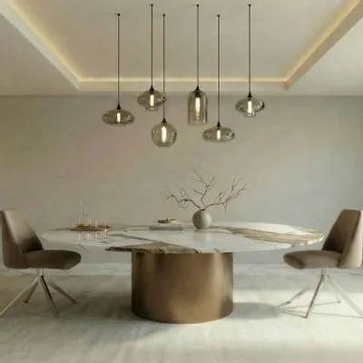 Dining Tables - Ocel - Dining Tables - Patagonia Quartzite - 180X180X75 cm - STONE VALLEY